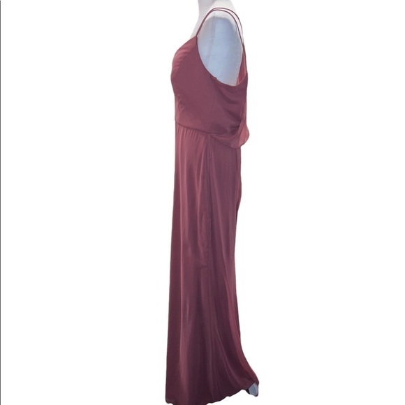 After Six Style 1527 Draped Blouson Back Chiffon Maxi Dress Size 12 NWT - Picture 6 of 7